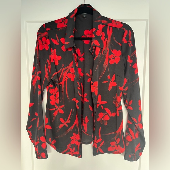 GUESS Floral Blouse M - Picture 2 of 6